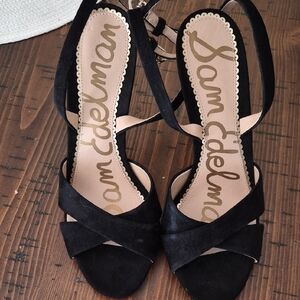 Sam Edelman Black Strappy Heels
